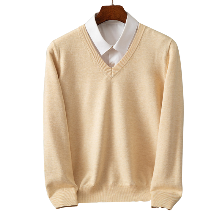 Bexford - Pull V-Neck en Pur pour Hommes