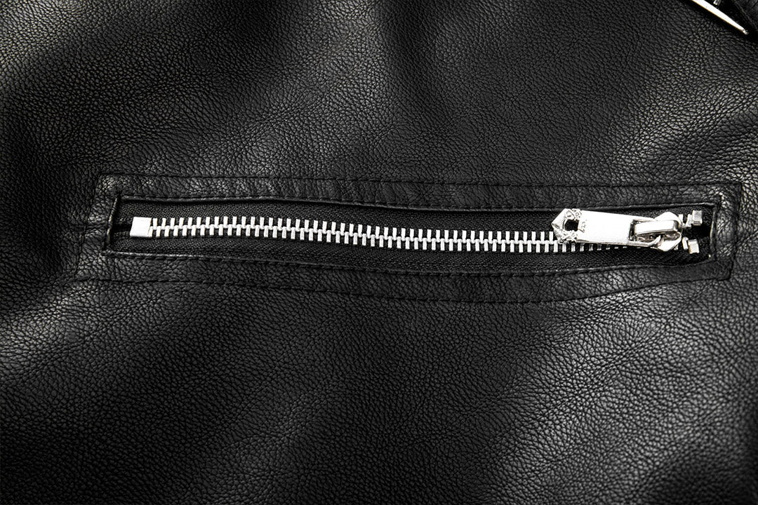 Élégance Cuir – Veste en cuir souple, idéale pour un style intemporel et chic.