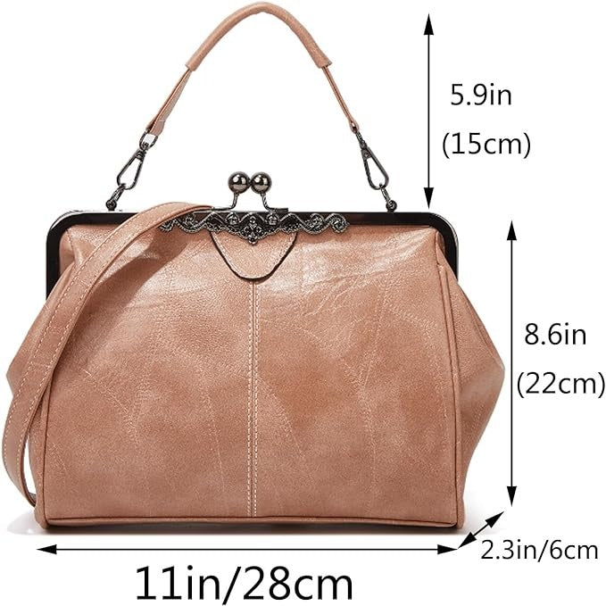 Mila - Sac vintage intemporel avec élégant fermoir à rabat