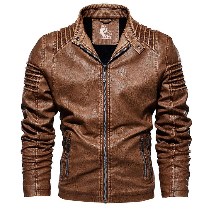 Élégance Cuir – Veste en cuir souple, parfaite pour un style intemporel en automne.